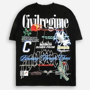 Civil Regime (Civil Core)🥀 Oversized Tee Shirt Black Men’s Size Large
